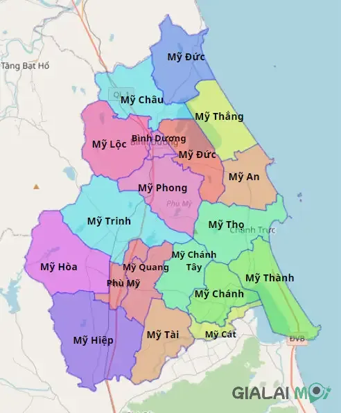 Vị trí xã Phù Mỹ Nam trên bản đồ
